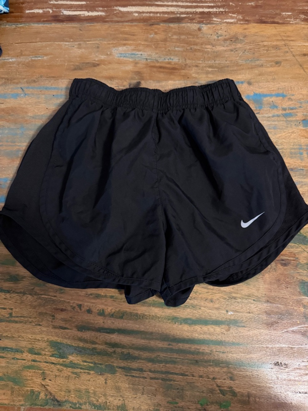 Nike Black Women's Athletic Running Shorts with White Swoosh